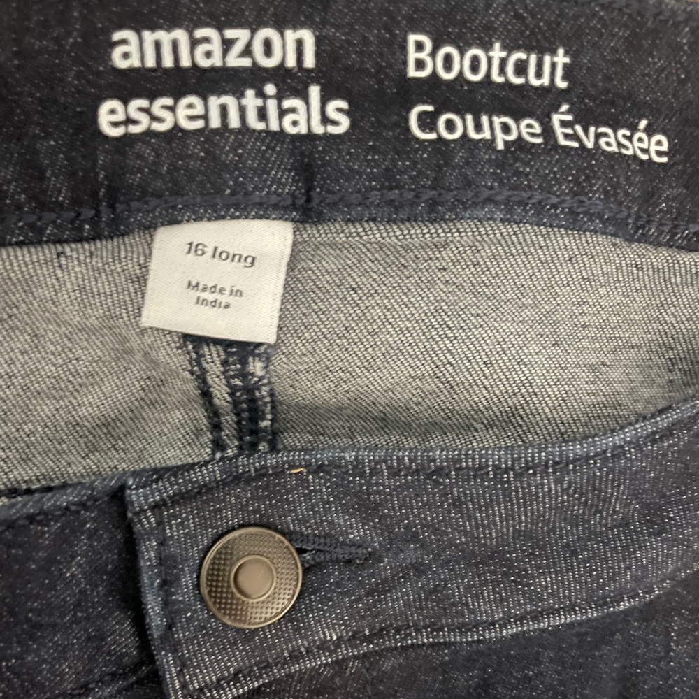 NWT Womens 16Long Amazon Essentials Women's Slim Bootcut Mid-Rise Stretchy Jean - Picture 8 of 9